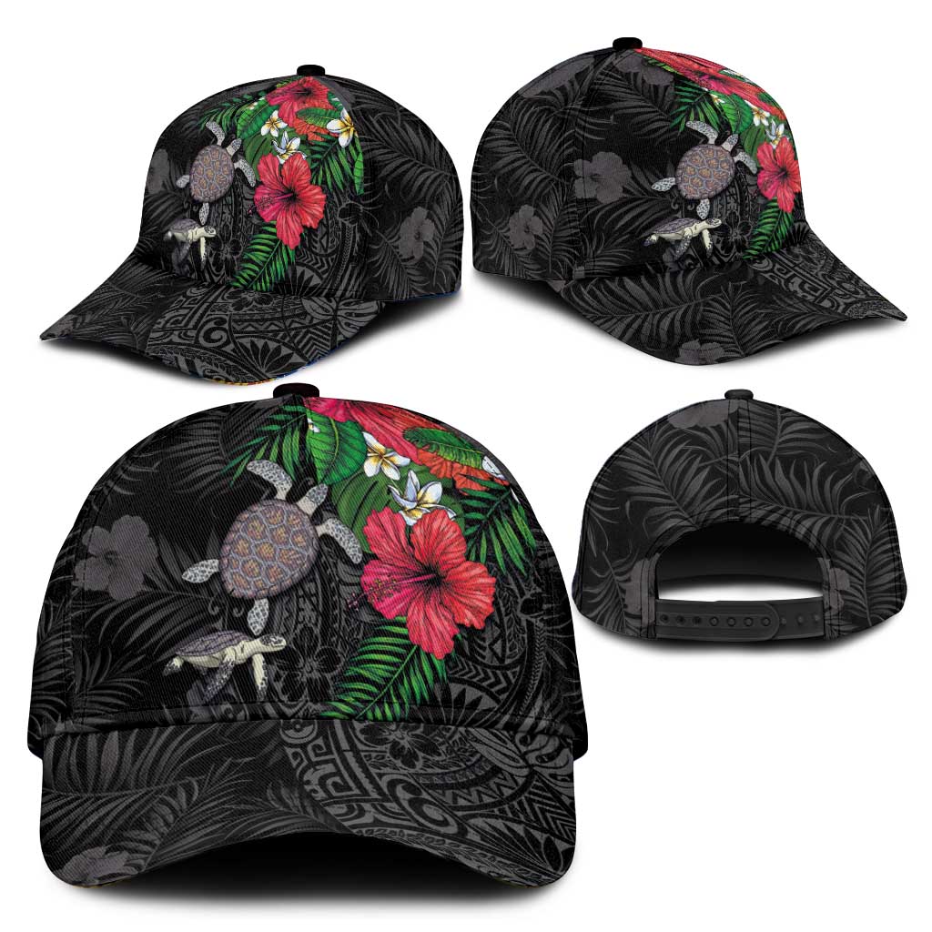 Hawaiian Tropical Plants and Turtles Classic Cap Polynesian Art Motifs LT03 - Polynesian Pride