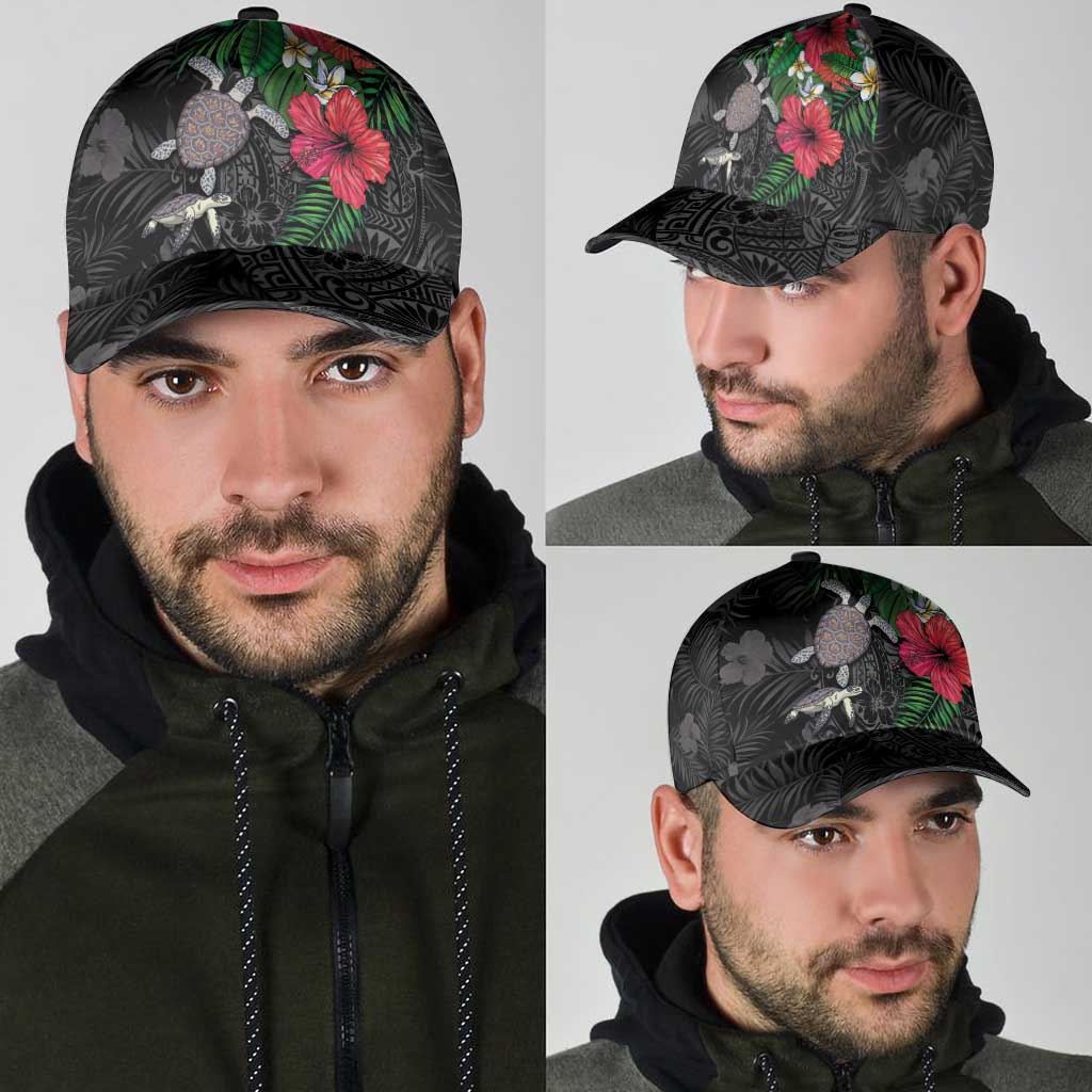 Hawaiian Tropical Plants and Turtles Classic Cap Polynesian Art Motifs LT03 - Polynesian Pride