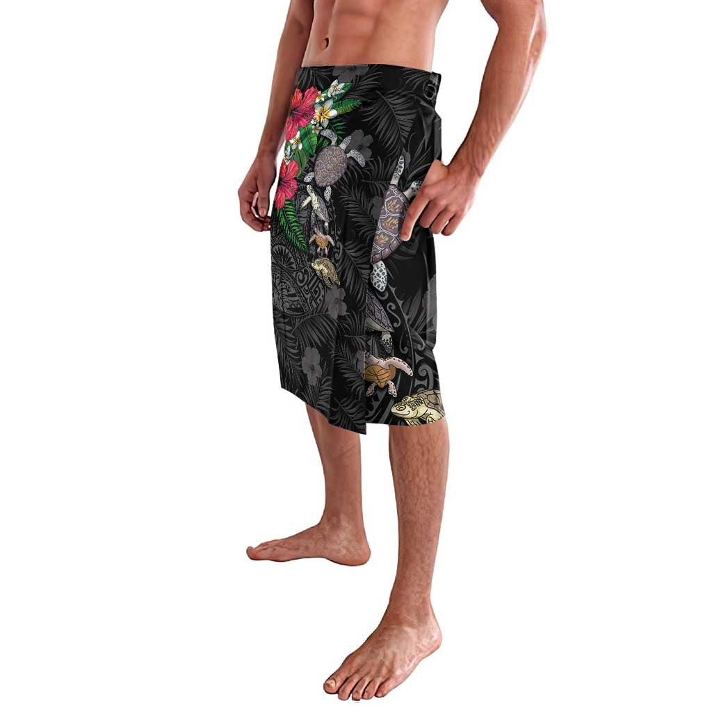 Hawaiian Tropical Plants and Turtles Lavalava Polynesian Art Motifs LT03 - Polynesian Pride