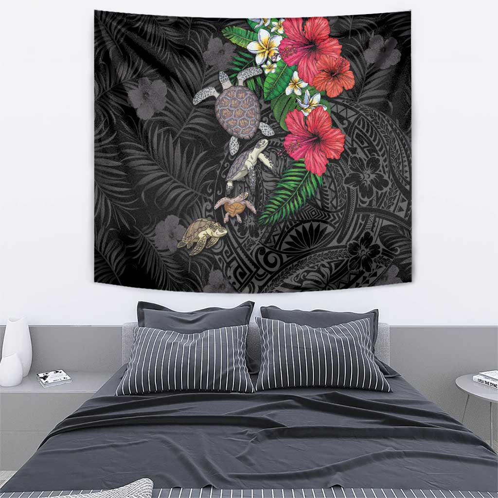 Hawaiian Tropical Plants and Turtles Tapestry Polynesian Art Motifs LT03 - Polynesian Pride
