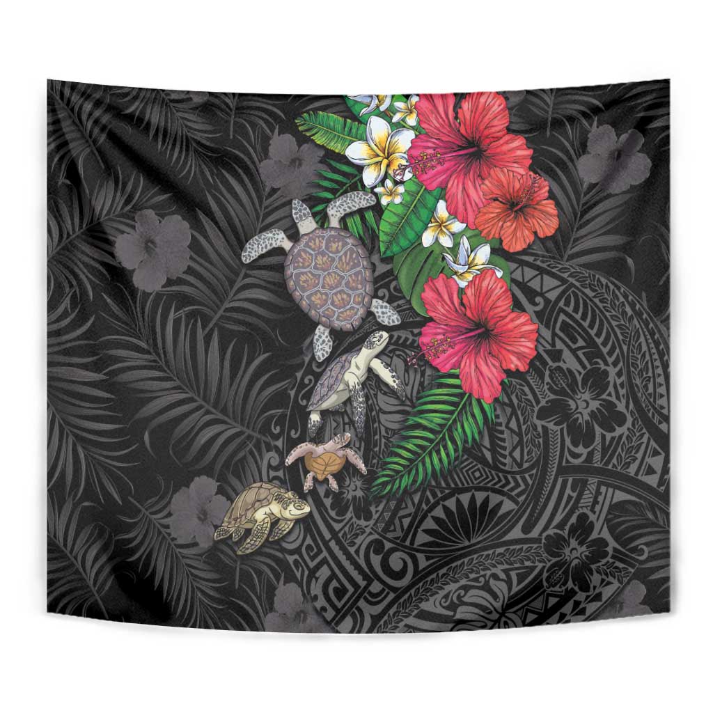 Hawaiian Tropical Plants and Turtles Tapestry Polynesian Art Motifs LT03 - Polynesian Pride