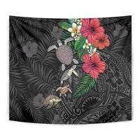 Hawaiian Tropical Plants and Turtles Tapestry Polynesian Art Motifs LT03 - Polynesian Pride