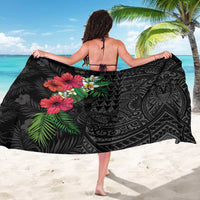 Hawaiian Tropical Plants Sarong Kakau Tattoo and Polynesian Pattern Half Black Color LT03 - Polynesian Pride
