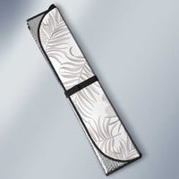 Hawaiian Tropical Plants Auto Sun Shade Kakau Tattoo and Polynesian Pattern Half White Color LT03 - Polynesian Pride