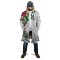 Hawaiian Tropical Plants Cloak Kakau Tattoo and Polynesian Pattern Half White Color LT03 - Polynesian Pride