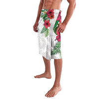 Hawaiian Tropical Plants Lavalava Kakau Tattoo and Polynesian Pattern Half White Color LT03 - Polynesian Pride