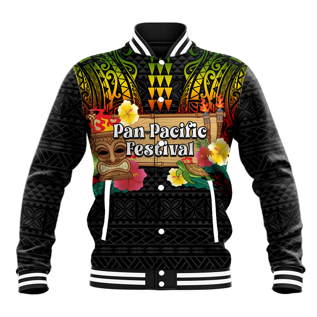Hawaiian Elements and Polynesian Tattoo Baseball Jacket LT03 Unisex Black - Polynesian Pride