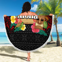 Hawaiian Elements and Polynesian Tattoo Beach Blanket LT03 - Polynesian Pride