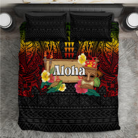 Hawaiian Elements and Polynesian Tattoo Bedding Set LT03 Black - Polynesian Pride