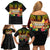 Hawaii Pan-Pacific Festival Family Matching Off Shoulder Short Dress and Hawaiian Shirt Hawaiian Elements and Polynesian Tattoo