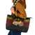 Hawaiian Elements and Polynesian Tattoo Leather Tote Bag