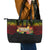 Hawaiian Elements and Polynesian Tattoo Leather Tote Bag