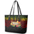 Hawaiian Elements and Polynesian Tattoo Leather Tote Bag