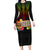 Hawaii Pan-Pacific Festival Long Sleeve Bodycon Dress Hawaiian Elements and Polynesian Tattoo