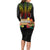 Hawaii Pan-Pacific Festival Long Sleeve Bodycon Dress Hawaiian Elements and Polynesian Tattoo