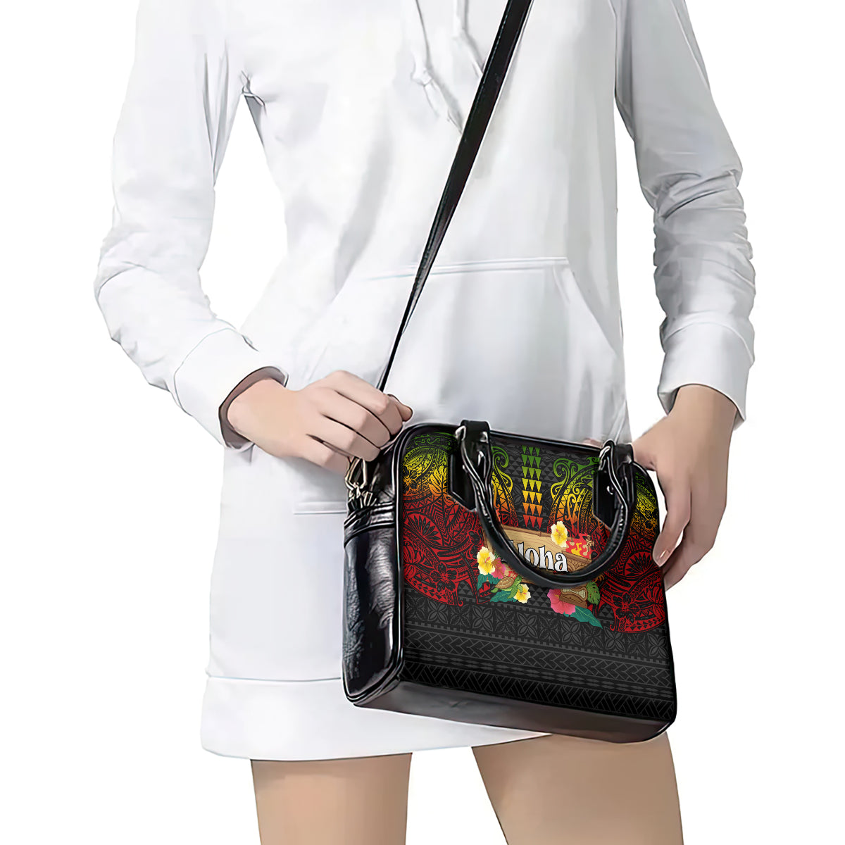 Hawaiian Elements and Polynesian Tattoo Shoulder Handbag LT03 - Polynesian Pride
