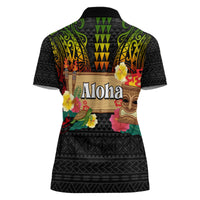 Hawaiian Elements and Polynesian Tattoo Women Polo Shirt LT03 - Polynesian Pride