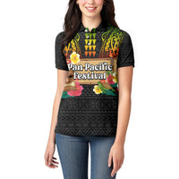 Hawaiian Elements and Polynesian Tattoo Women Polo Shirt LT03 - Polynesian Pride