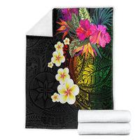 Hawaii Plumeria Blanket Polynesian Tattoo and Hibiscus LT03 - Polynesian Pride
