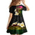 Hawaii Plumeria Family Matching Long Sleeve Bodycon Dress and Hawaiian Shirt Polynesian Tattoo and Hibiscus