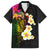 Hawaii Plumeria Family Matching Long Sleeve Bodycon Dress and Hawaiian Shirt Polynesian Tattoo and Hibiscus