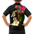 Hawaii Plumeria Family Matching Off The Shoulder Long Sleeve Dress and Hawaiian Shirt Polynesian Tattoo and Hibiscus