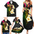 Hawaii Plumeria Family Matching Summer Maxi Dress and Hawaiian Shirt Polynesian Tattoo and Hibiscus