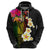 Hawaii Plumeria Hoodie Polynesian Tattoo and Hibiscus