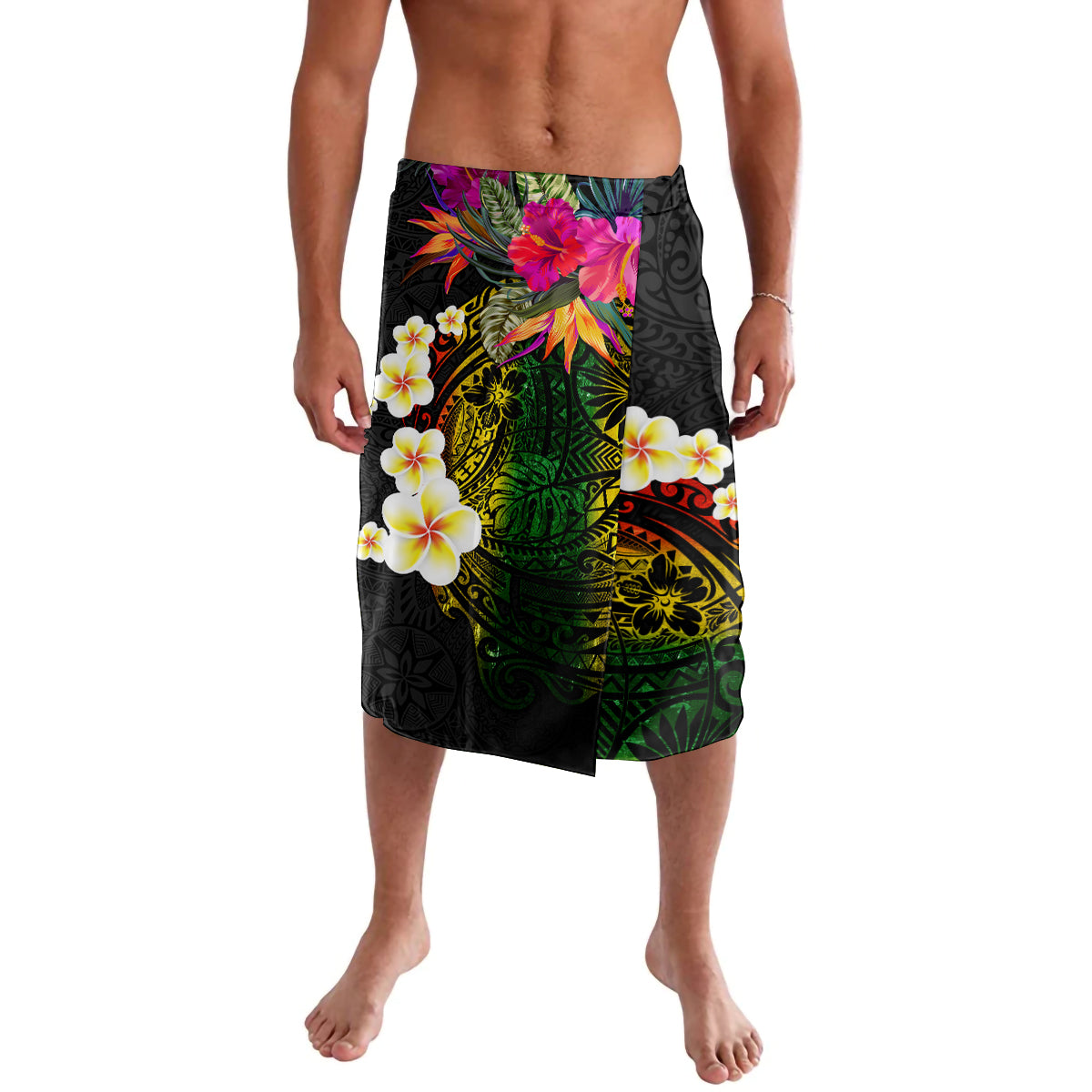 Hawaii Plumeria Lavalava Polynesian Tattoo and Hibiscus