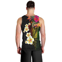 Hawaii Plumeria Men Tank Top Polynesian Tattoo and Hibiscus LT03 - Polynesian Pride