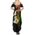 Hawaii Plumeria Summer Maxi Dress Polynesian Tattoo and Hibiscus