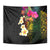 Hawaii Plumeria Tapestry Polynesian Tattoo and Hibiscus