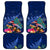 New Zealand Tuatara Christmas Car Mats Silver Fern and Xmas Pohutukawa Tree Blue Color