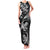 New Zealand Tuatara Tribal Tattoo Family Matching Tank Maxi Dress and Hawaiian Shirt Silver Fern and Maori Pattern Black Color