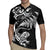 New Zealand Tuatara Tribal Tattoo Rugby Jersey Silver Fern and Maori Pattern Black Color