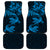 New Zealand Tuatara Tribal Tattoo Car Mats Silver Fern and Maori Pattern Blue Color