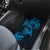 New Zealand Tuatara Tribal Tattoo Car Mats Silver Fern and Maori Pattern Blue Color