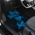 New Zealand Tuatara Tribal Tattoo Car Mats Silver Fern and Maori Pattern Blue Color