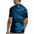 New Zealand Tuatara Tribal Tattoo Rugby Jersey Silver Fern and Maori Pattern Blue Color