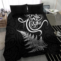 New Zealand Octopus Tattoo and Fern Bedding Set Maori Pattern LT03 - Polynesian Pride