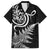 New Zealand Octopus Tattoo and Fern Family Matching Off The Shoulder Long Sleeve Dress and Hawaiian Shirt Maori Pattern