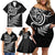 New Zealand Octopus Tattoo and Fern Family Matching Off Shoulder Short Dress and Hawaiian Shirt Maori Pattern