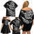 New Zealand Octopus Tattoo and Fern Family Matching Off Shoulder Short Dress and Hawaiian Shirt Maori Pattern