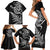 New Zealand Octopus Tattoo and Fern Family Matching Short Sleeve Bodycon Dress and Hawaiian Shirt Maori Pattern