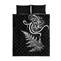 New Zealand Octopus Tattoo and Fern Quilt Bed Set Maori Pattern LT03 - Polynesian Pride