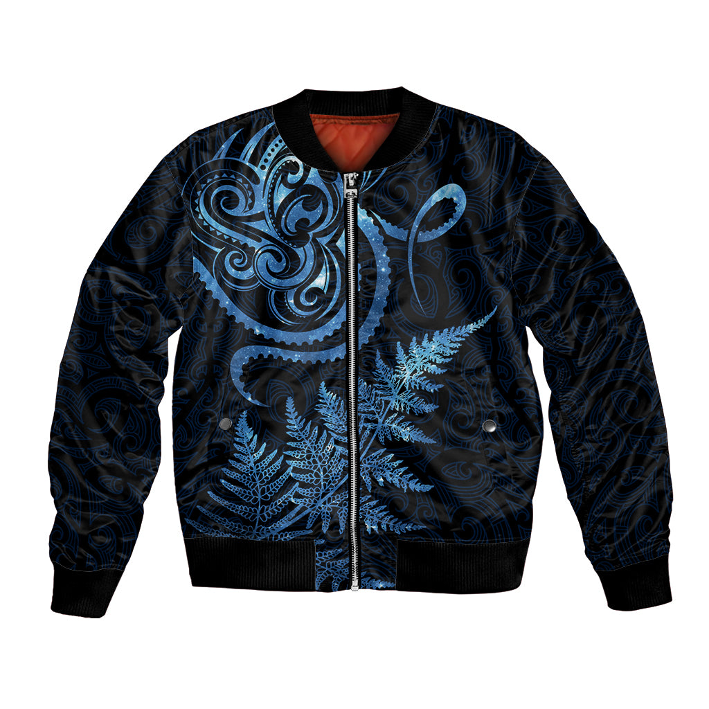 New Zealand Octopus Tattoo and Fern Bomber Jacket Maori Pattern Matariki Style