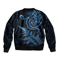 New Zealand Octopus Tattoo and Fern Bomber Jacket Maori Pattern Matariki Style LT03 - Polynesian Pride