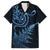 New Zealand Octopus Tattoo and Fern Family Matching Off Shoulder Short Dress and Hawaiian Shirt Maori Pattern Matariki Style