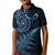 New Zealand Octopus Tattoo and Fern Kid Polo Shirt Maori Pattern Matariki Style