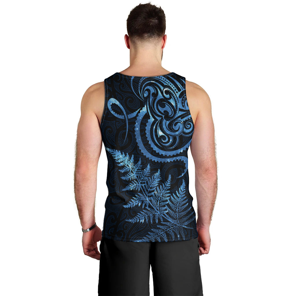 New Zealand Octopus Tattoo and Fern Men Tank Top Maori Pattern Matariki Style LT03 - Polynesian Pride